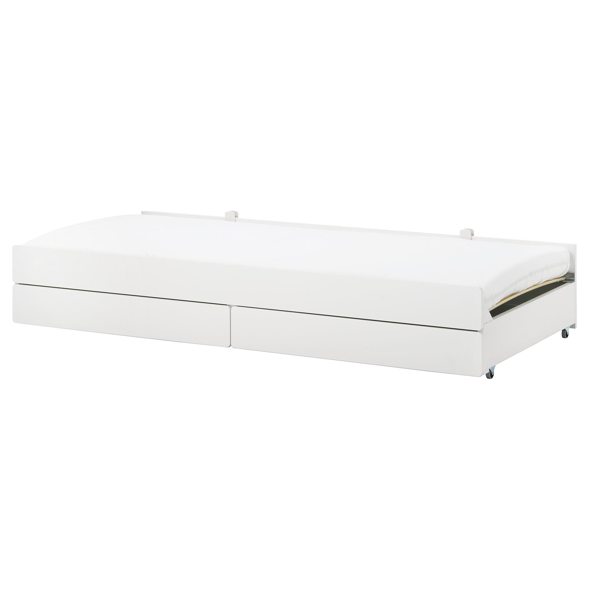 ИКЕА SLÄKT Додаткове ліжко з ящиком для зберігання - білий, 90x200 см, 992.394.51