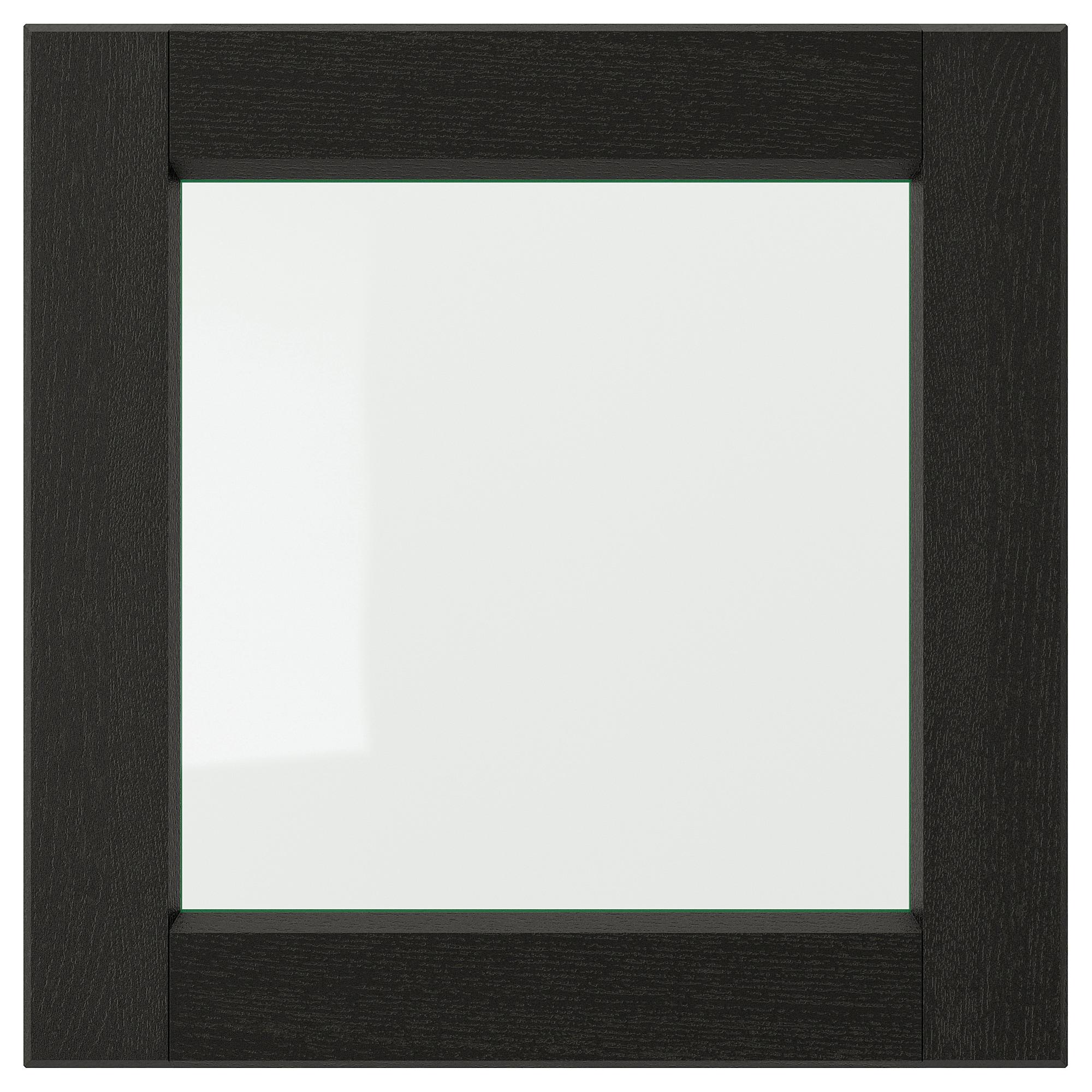 ИКЕА Скляні двері LERHYTTAN - чорні вітражі 40х40 см, 003.560.81