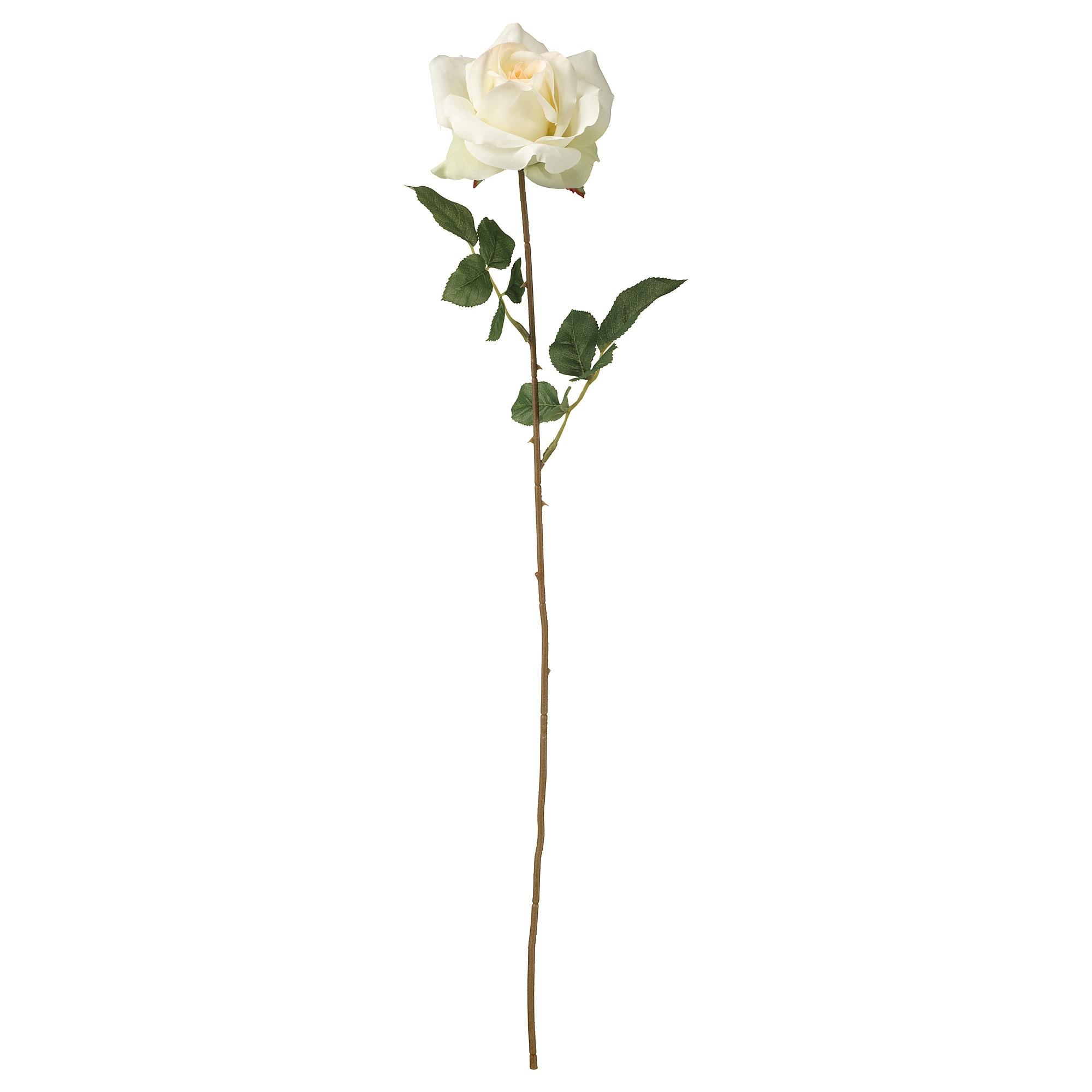ИКЕА БОНУС Штучна квітка - Троянда / біла 75 см, 903.357.01