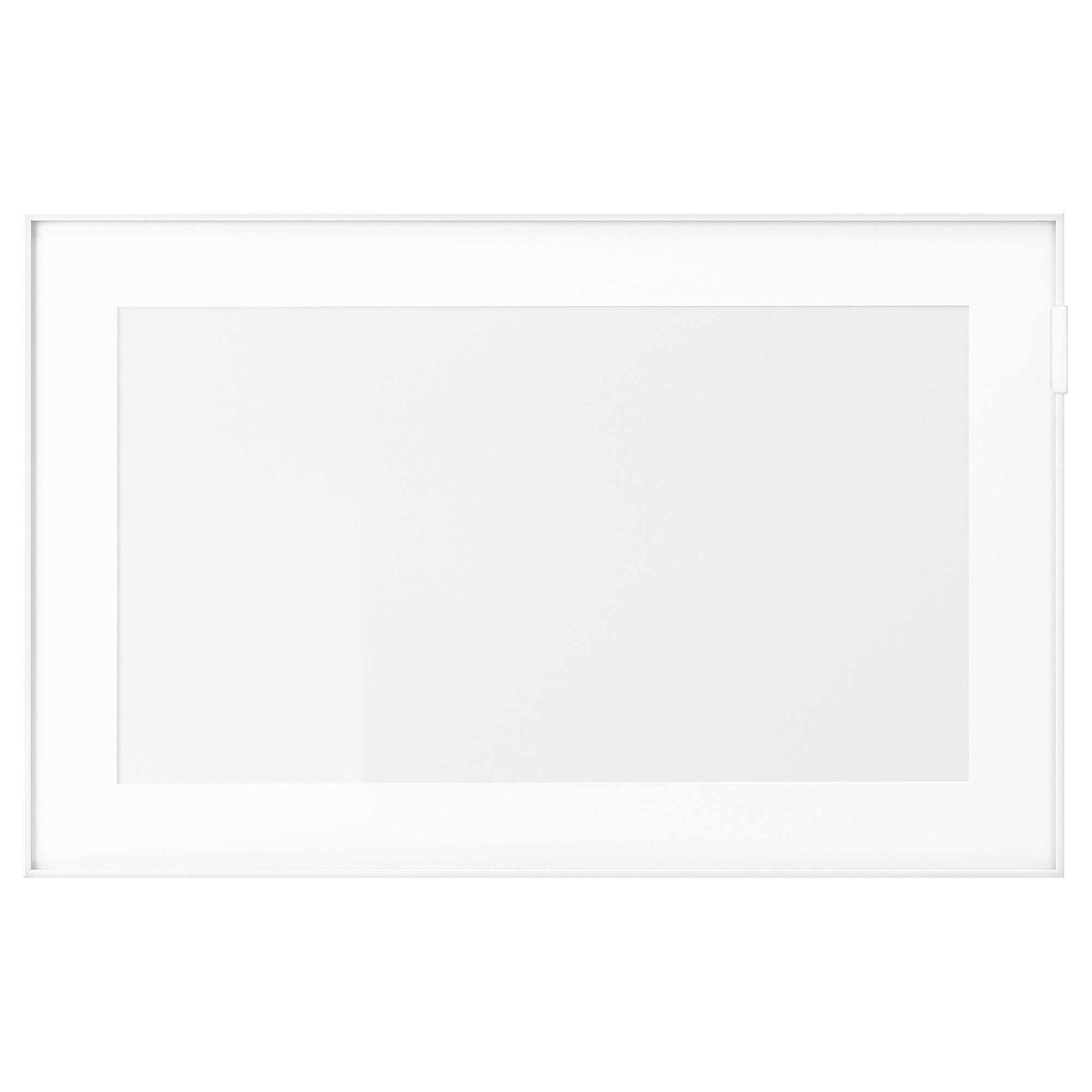ИКЕА GLASSVIK Скляні двері - біле / прозоре скло 60x38 см, 202.916.54