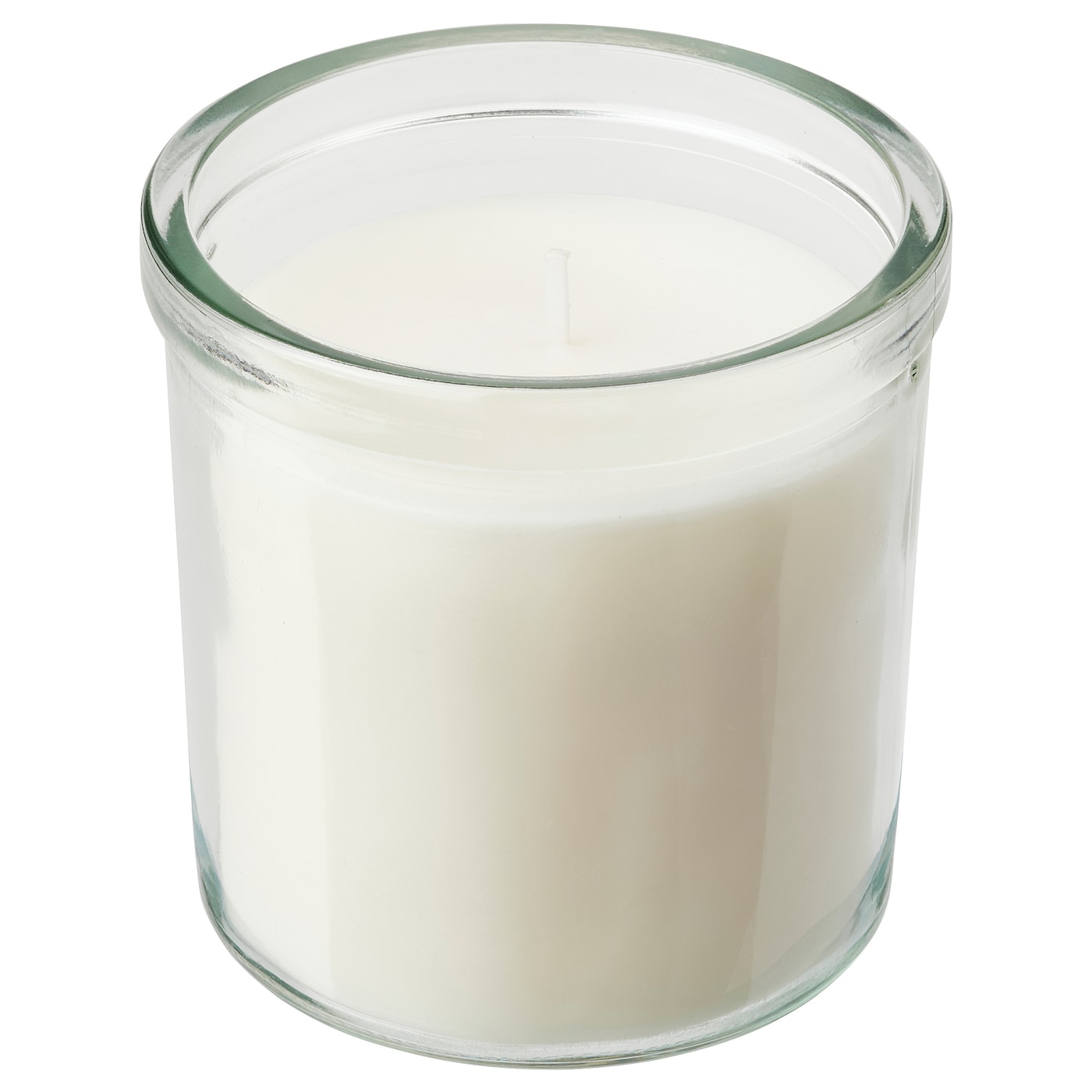 ИКЕА Ароматична скляна свічка ADLAD - Scandinavian Woods / біла 40 годин, 005.021.86