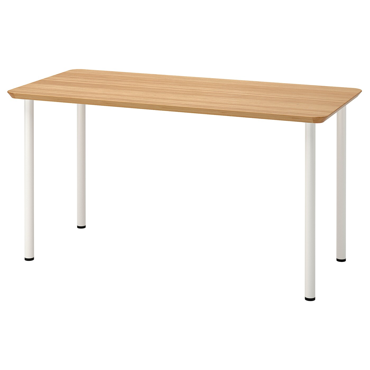 ИКЕА ANFALLARE / ADILS Письмовий стіл - бамбук / білий 140x65 см, 094.176.93