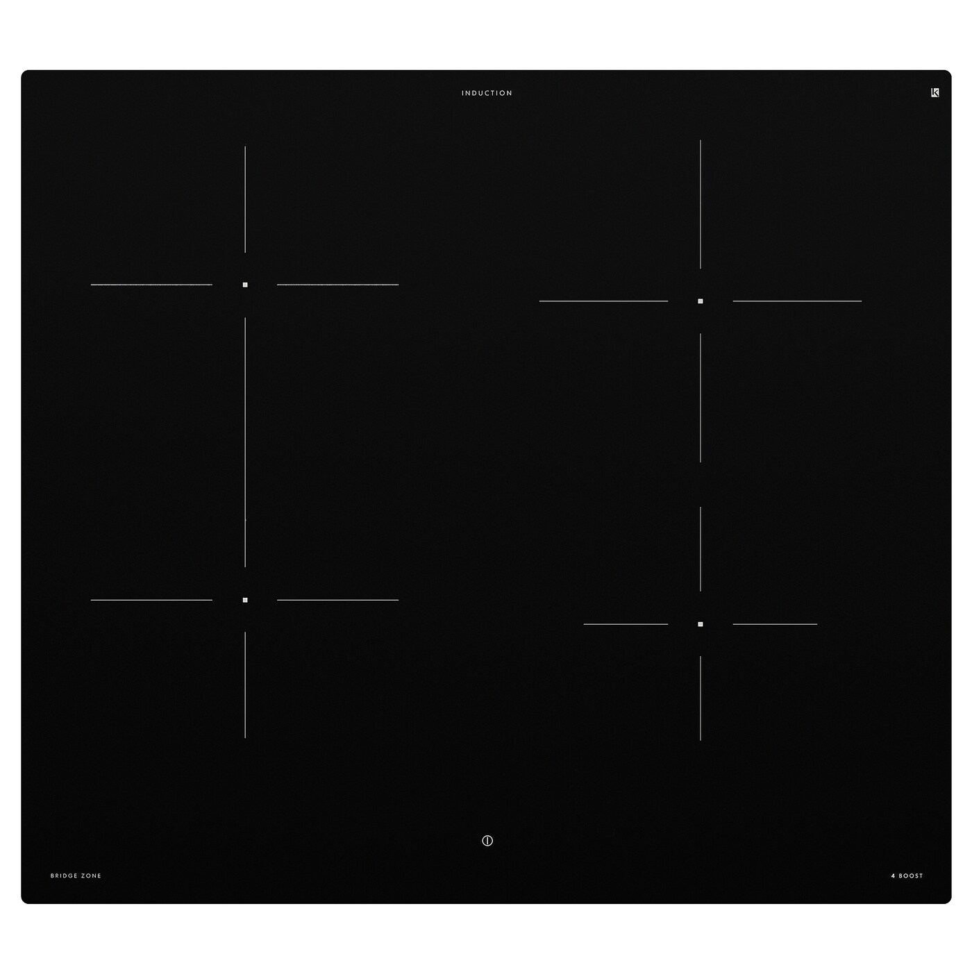 ИКЕА BEJUBLAD Індукційна плита - IKEA 500 чорна 58 см, 004.678.14