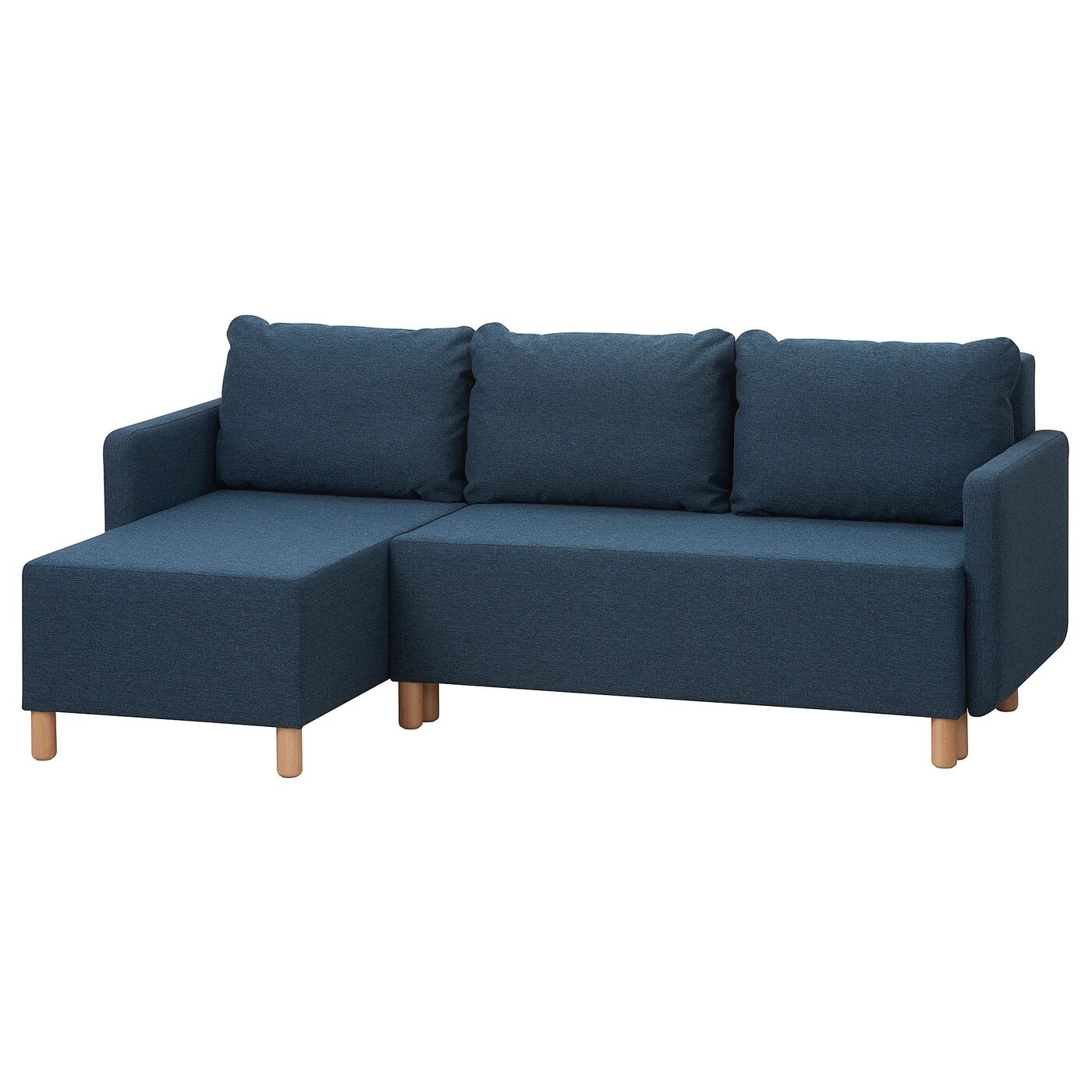 ИКЕА BENNEBOL 3-місний диван-ліжко - темно-синій з шезлонгом, 004.856.34