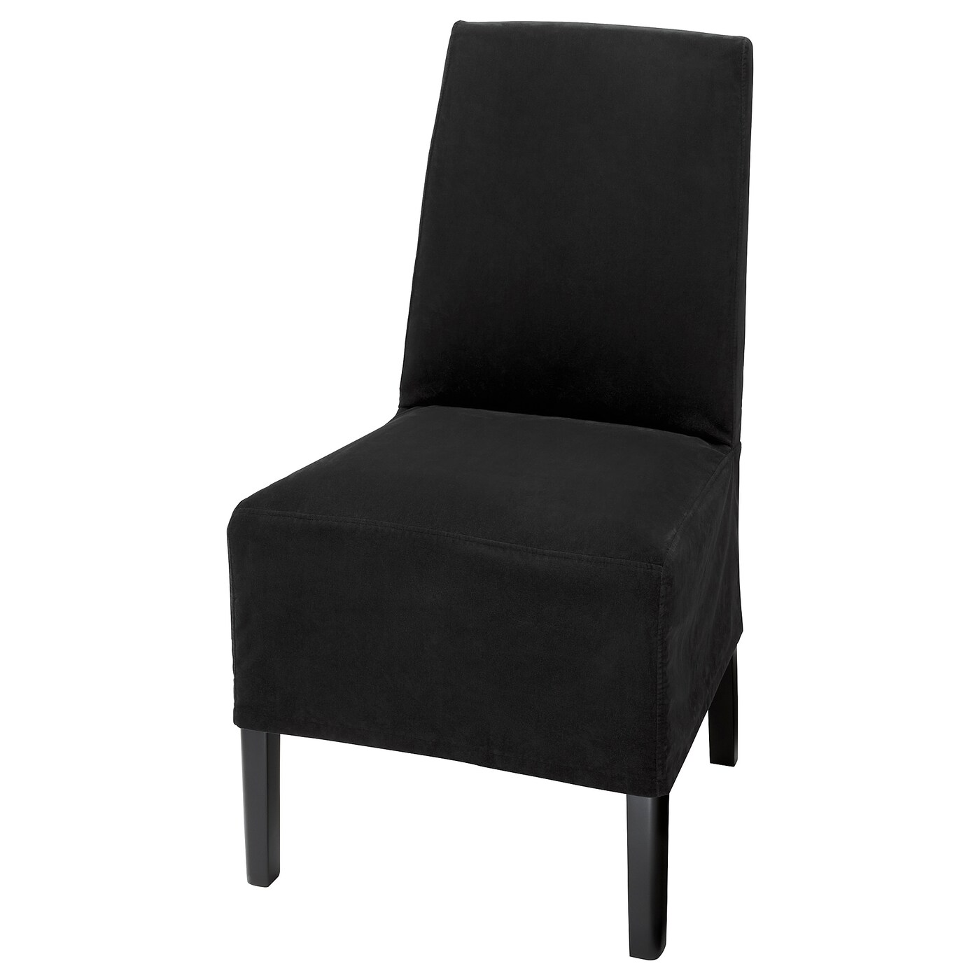 ИКЕА Крісло BERGMUND з чохлом середньої довжини - чорний / Djuparp темно-сірий, 093.860.88