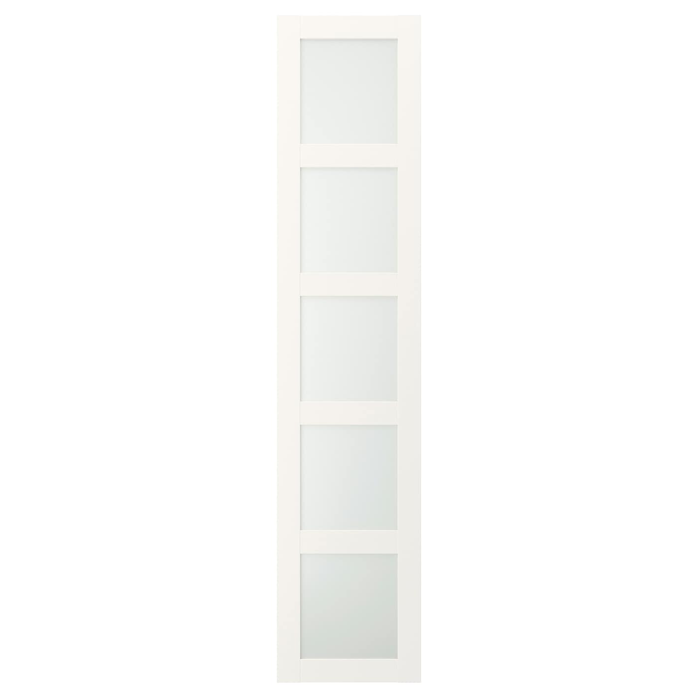 ИКЕА BERGSBO Двері з петлями - матове скло / білий 50x229 см, 099.041.79