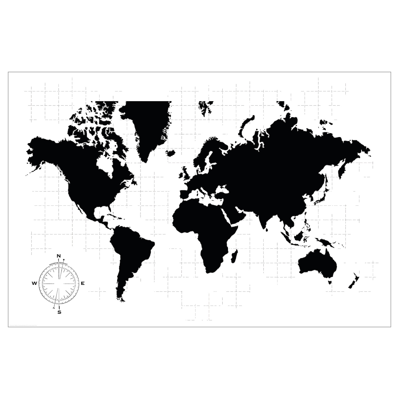 ИКЕА BILD Poster - карта світу 91x61 см, 104.422.67