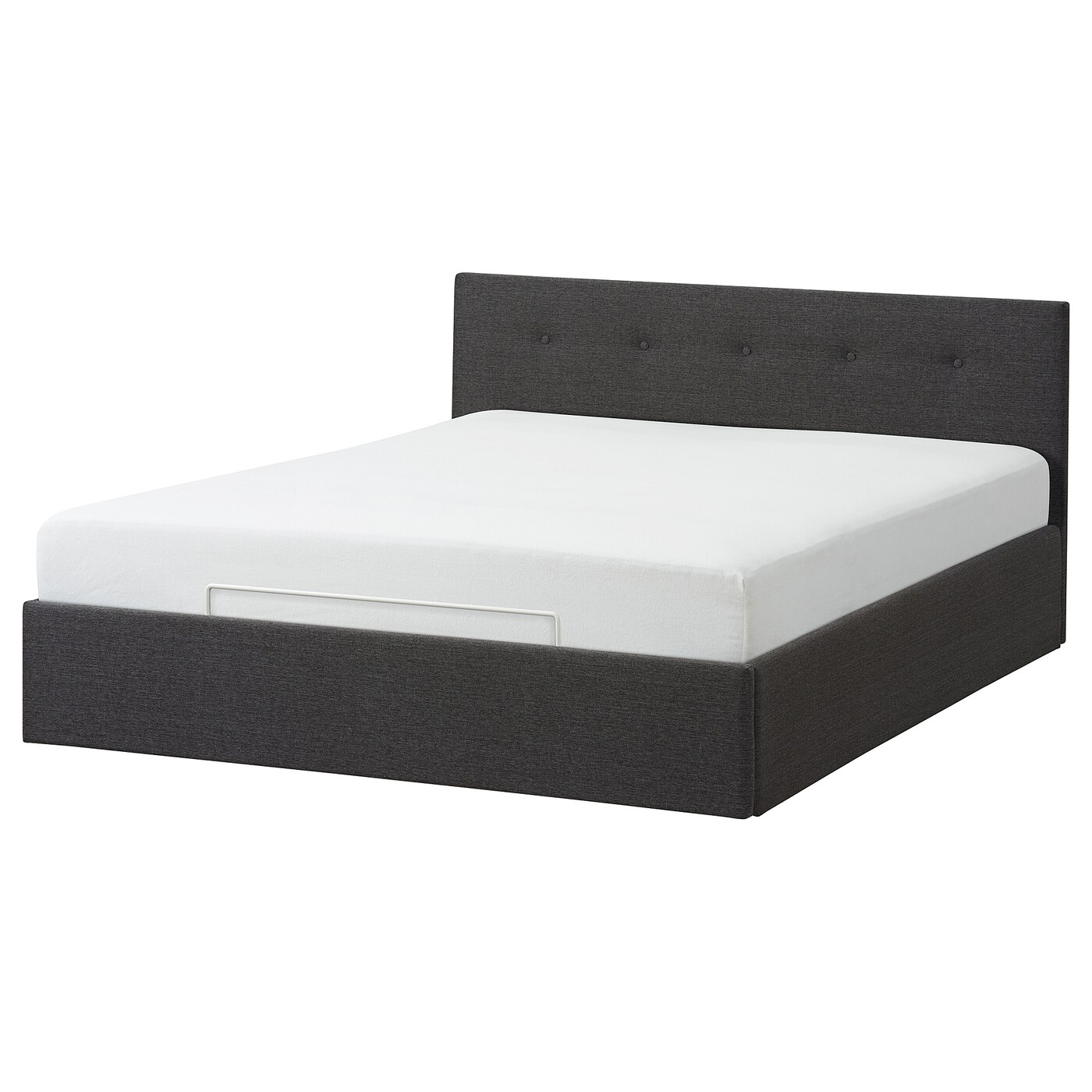 ИКЕА BJORBEKK Ліжко з ящиком для зберігання - сірий 140х200 см, 004.896.65