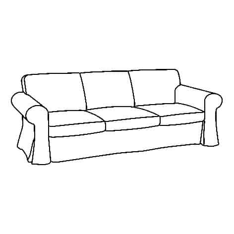 ИКЕА ЕКТОРП Тримісний диван каркасний, 201.850.31