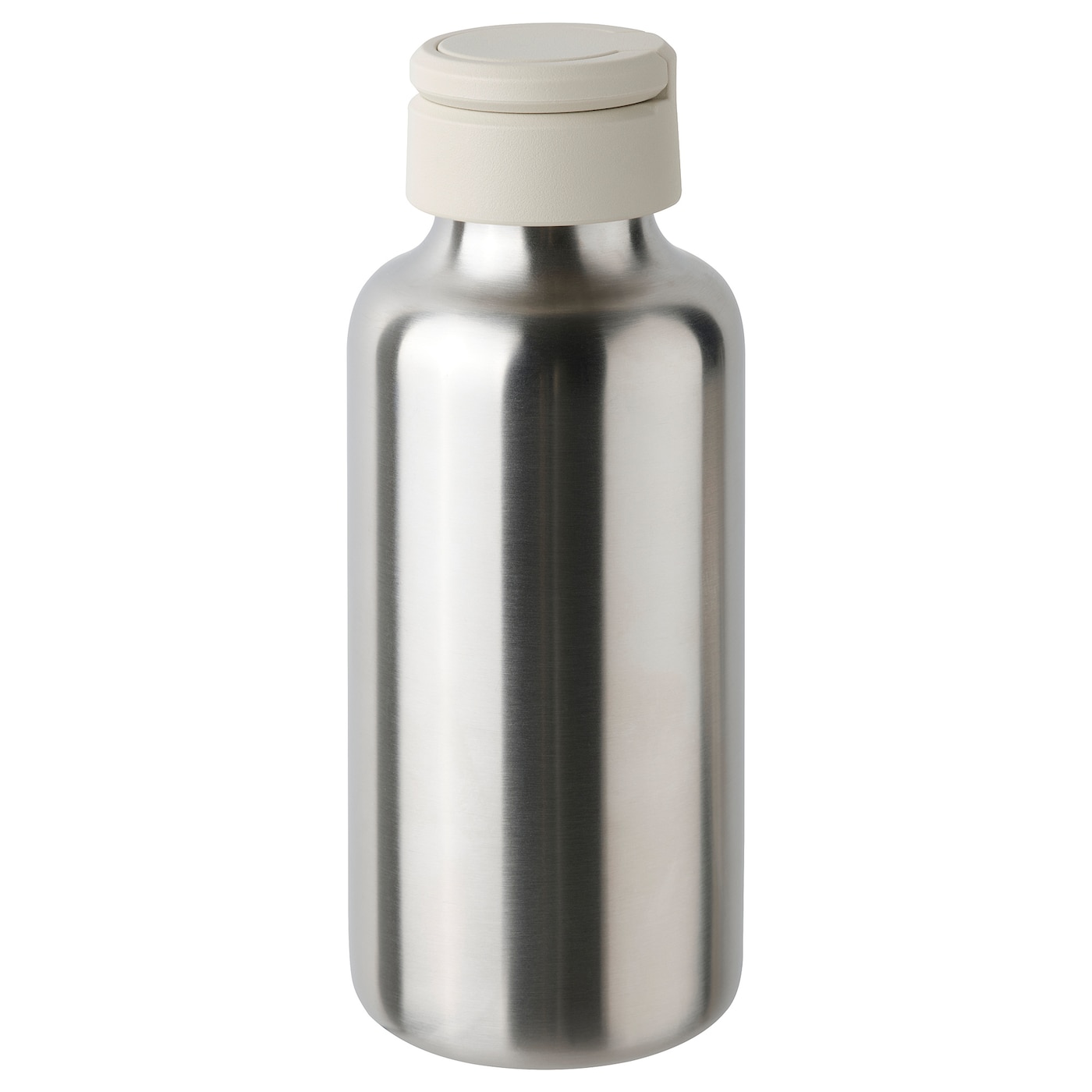 ИКЕА ENKELSPÅRIG Пляшка для води - нержавіюча сталь / бежевий 0,5 л, 004.972.22