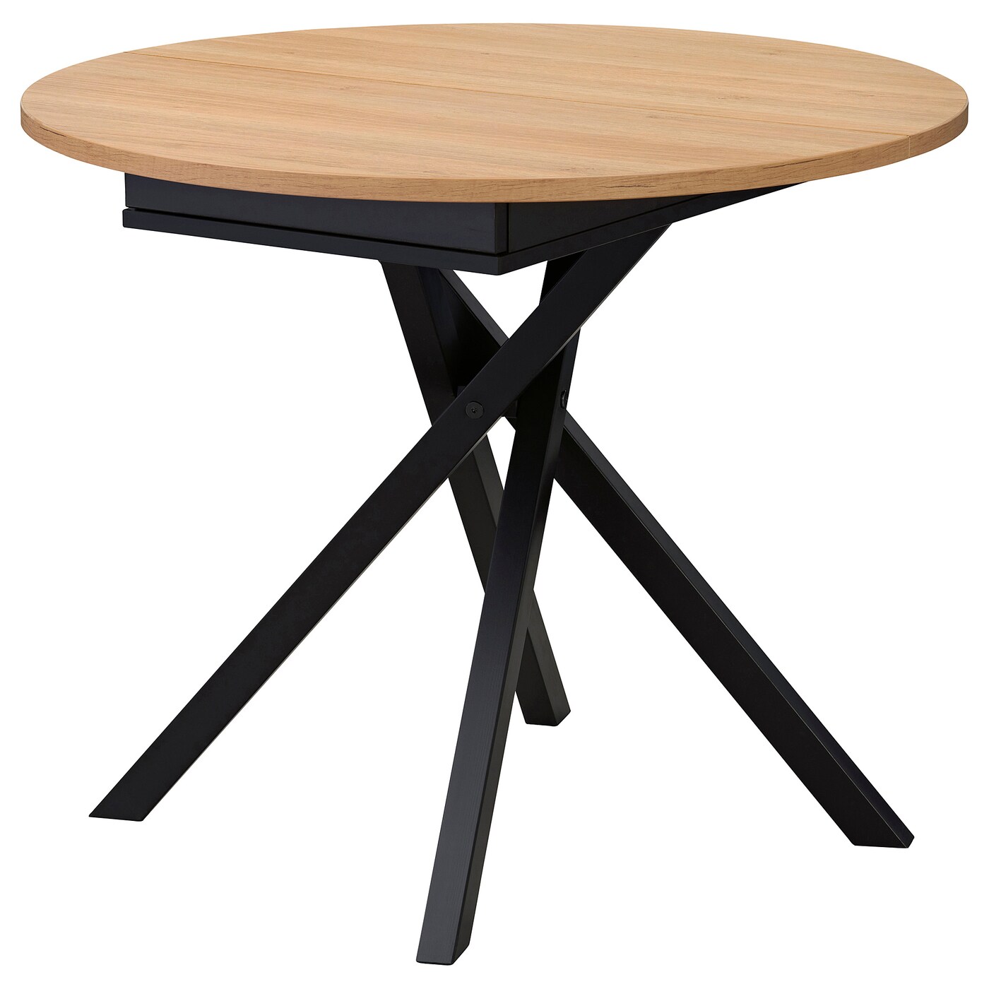 ИКЕА Розкладний стіл GRANSTORP - дуб / чорний 90/120 х 90 см, 005.115.34