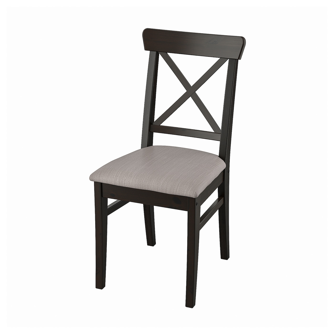 ИКЕА Крісло INGOLF - коричнево-чорний / Nolhaga сіро-бежевий, 004.730.75