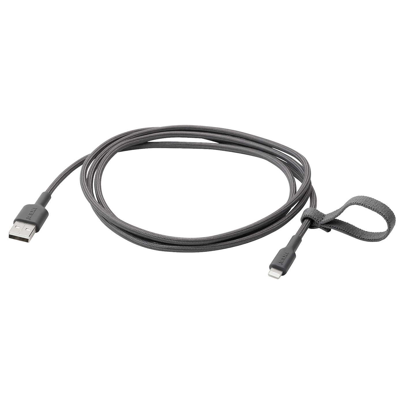 ИКЕА LILLHULT USB-A для блискавки - темно-сірий 1,5 м, 005.275.92