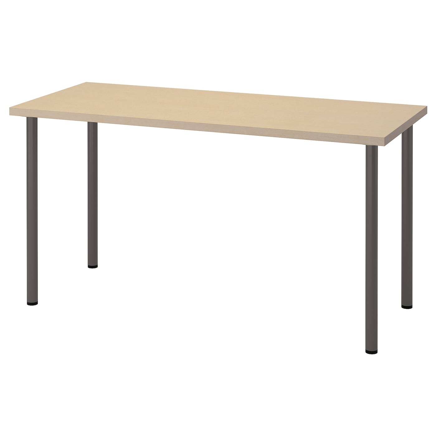 ИКЕА MÅLSKYTT / ADILS Письмовий стіл - береза / темно-сірий 140x60 см, 094.177.54