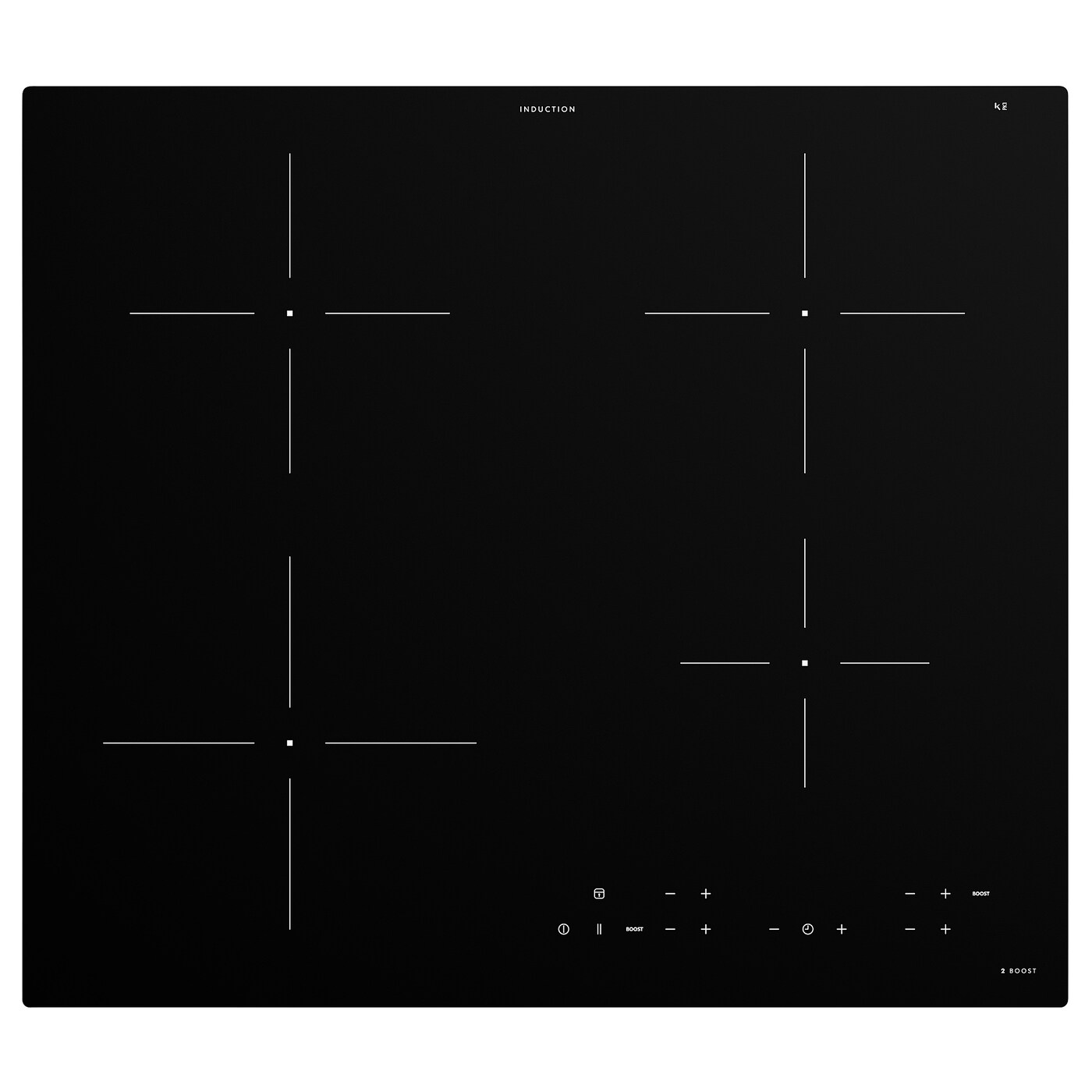ИКЕА MATMÄSSIG Індукційна плита - IKEA 300 чорний 59 см, 104.670.93