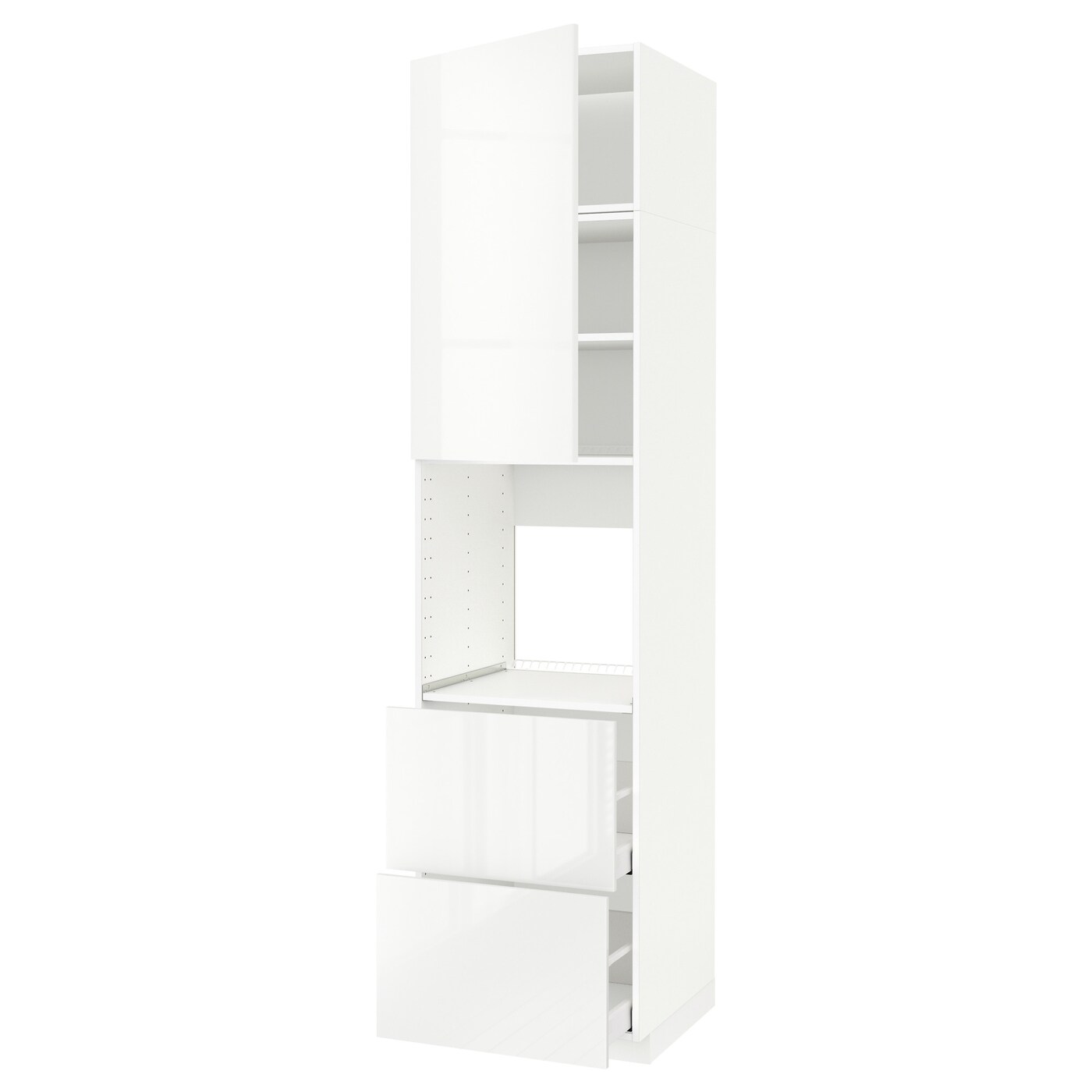 ИКЕА METOD / MAXIMERA W висота / двері / 2 ящики - білий / Ringhult білий 60x60x240 см, 094.569.48