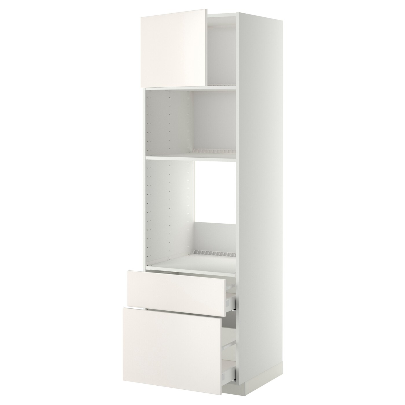 ИКЕА METOD / MAXIMERA W sz d pie / mikr z drz / 2 szu - white / Veddinge white 60x60x200 см, 094.675.22