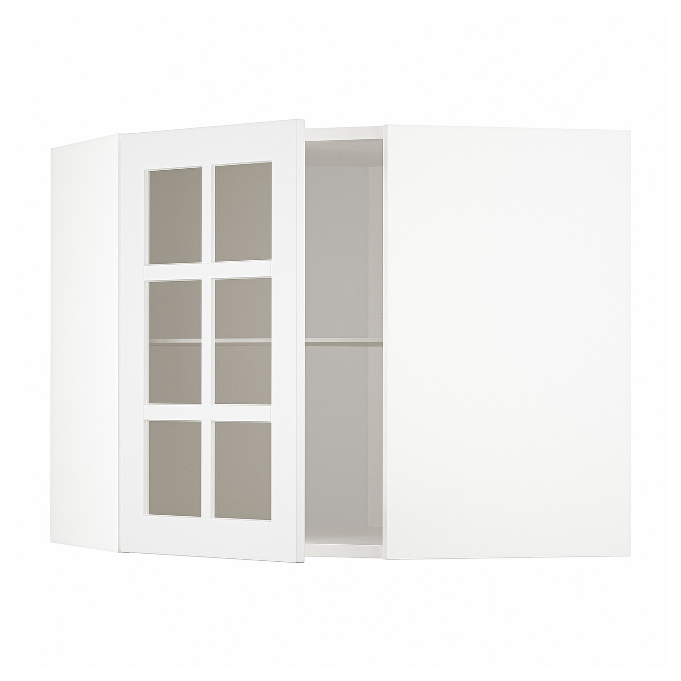 ИКЕА СПОСІБ Вузь з половиною / скляні двері - білий / білий Stensund 68x60 см, 094.092.02