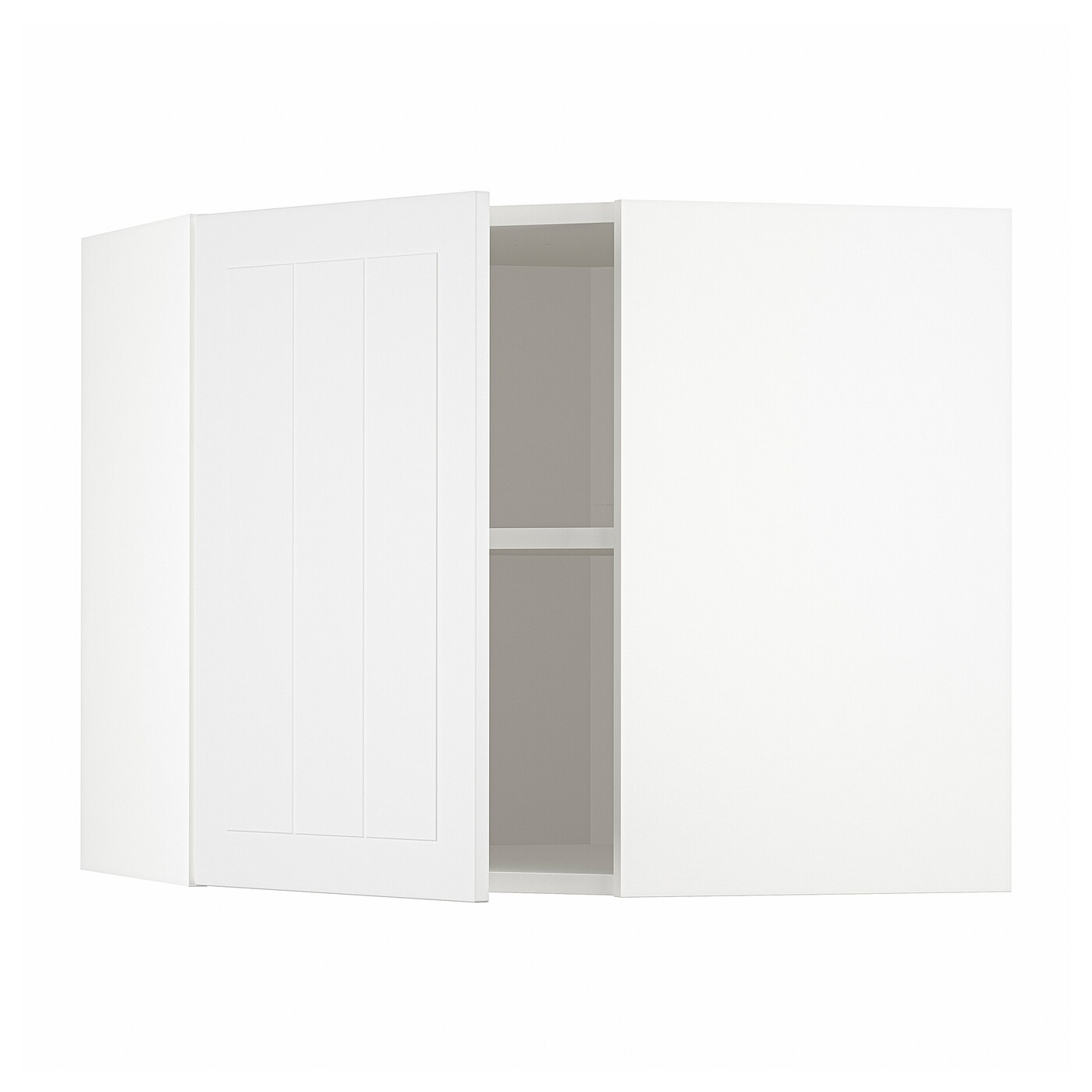 ИКЕА METOD Кутова навісна шафа з полицями - білий / Stensund білий 68x60 см, 094.091.98