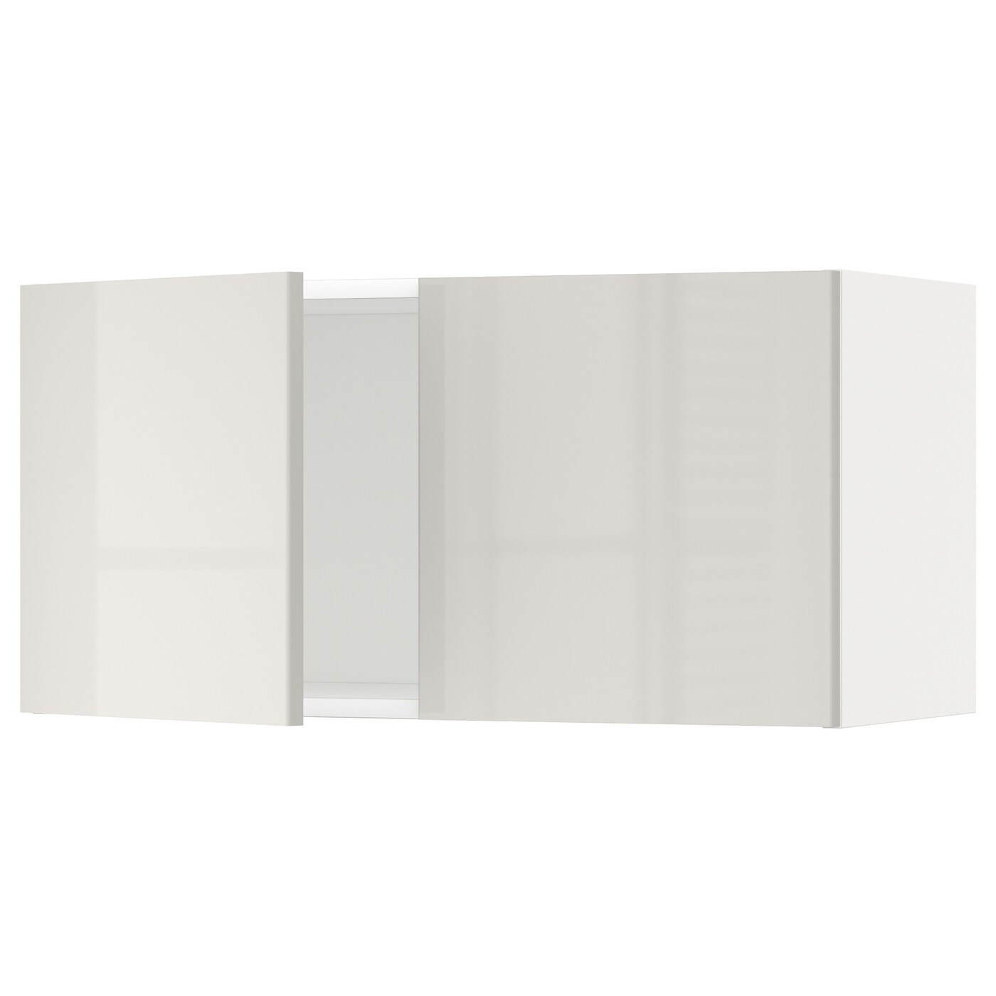 ИКЕА METOD Шафа навісна / 2 дверцята - білий / Ringhult світло-сірий 80x40 см, 094.652.07