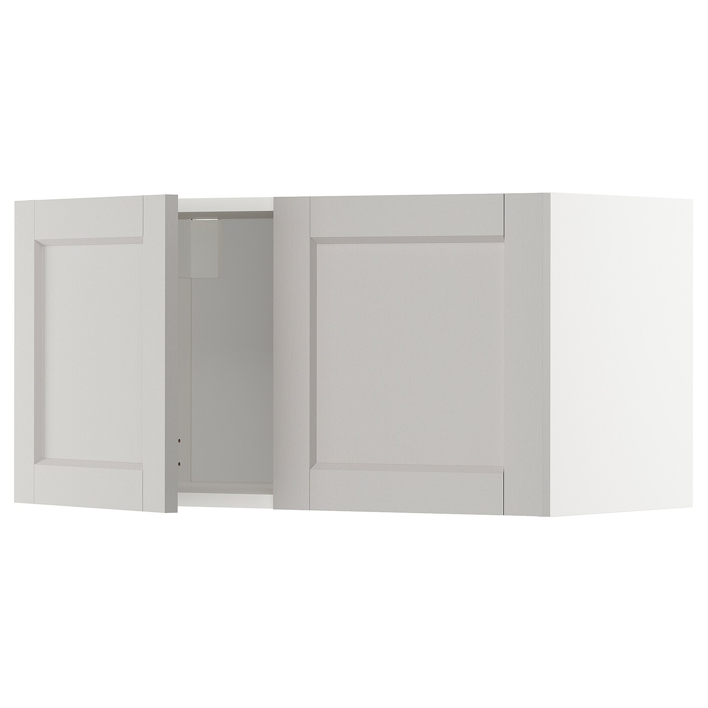 ИКЕА METOD Навісна шафа / 2 дверцята - білий / Lerhyttan світло-сірий 80x40 см, 094.550.67