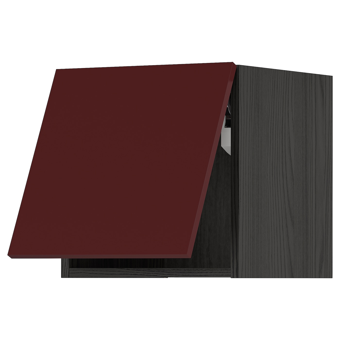 ИКЕА METOD Горизонтальна навісна шафа з петелькою - чорний Kallarp / глянсовий темно-червоно-коричневий 40x40 см, 093.937.48