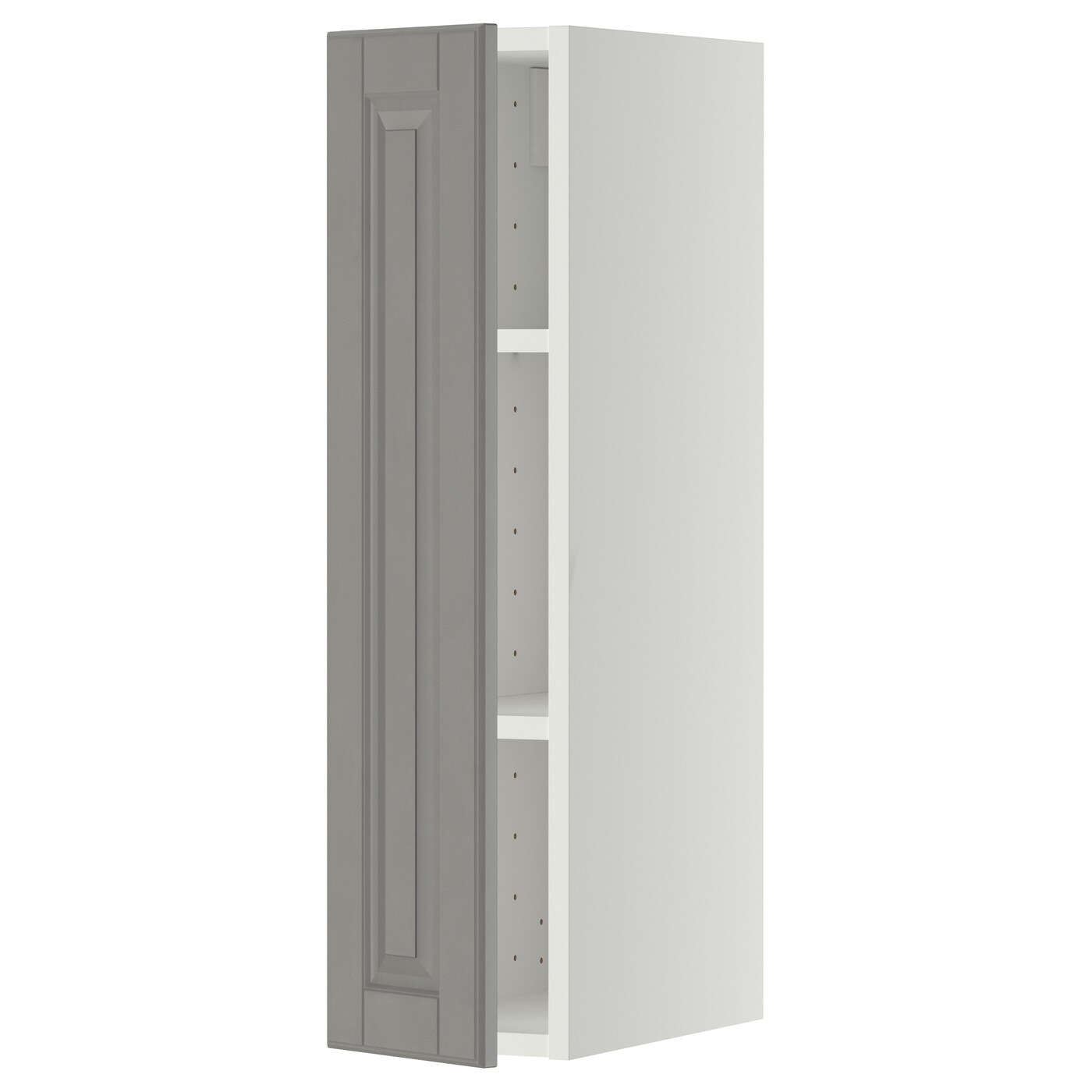 ИКЕА METOD Навісна шафа з полицями - білий / сірий Bodbyn 20x80 см, 094.629.11
