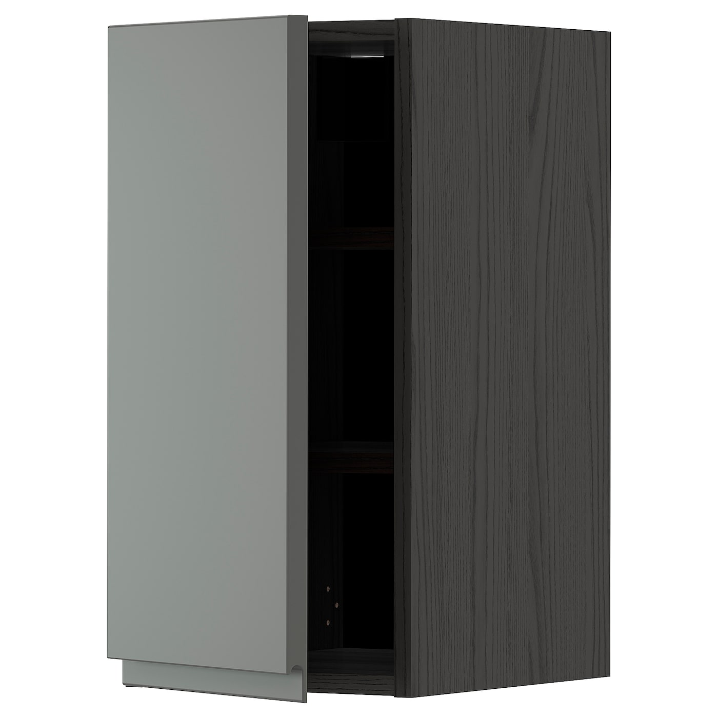 ИКЕА METOD Навісна шафа з полицями - чорний / Voxtorp темно-сірий 30x60 см, 094.600.16