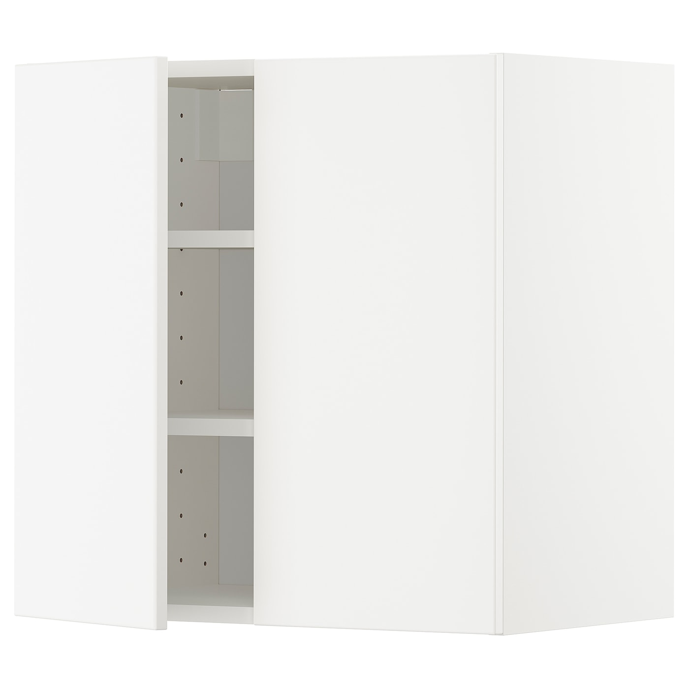 ИКЕА METOD Навісна шафа з полицями / 2 дверцята - білий / Veddinge білий 60x60 см, 094.549.87