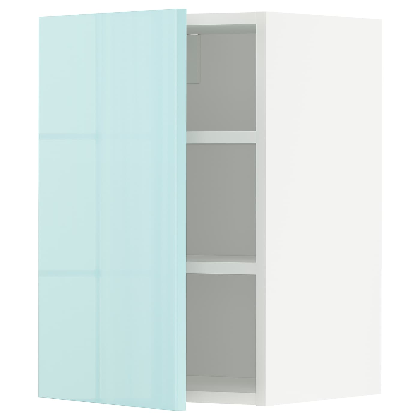 ИКЕА METOD Навісна шафа з полицями - білий Järsta / глянсовий світло-бірюзовий 40x60 см, 094.575.18