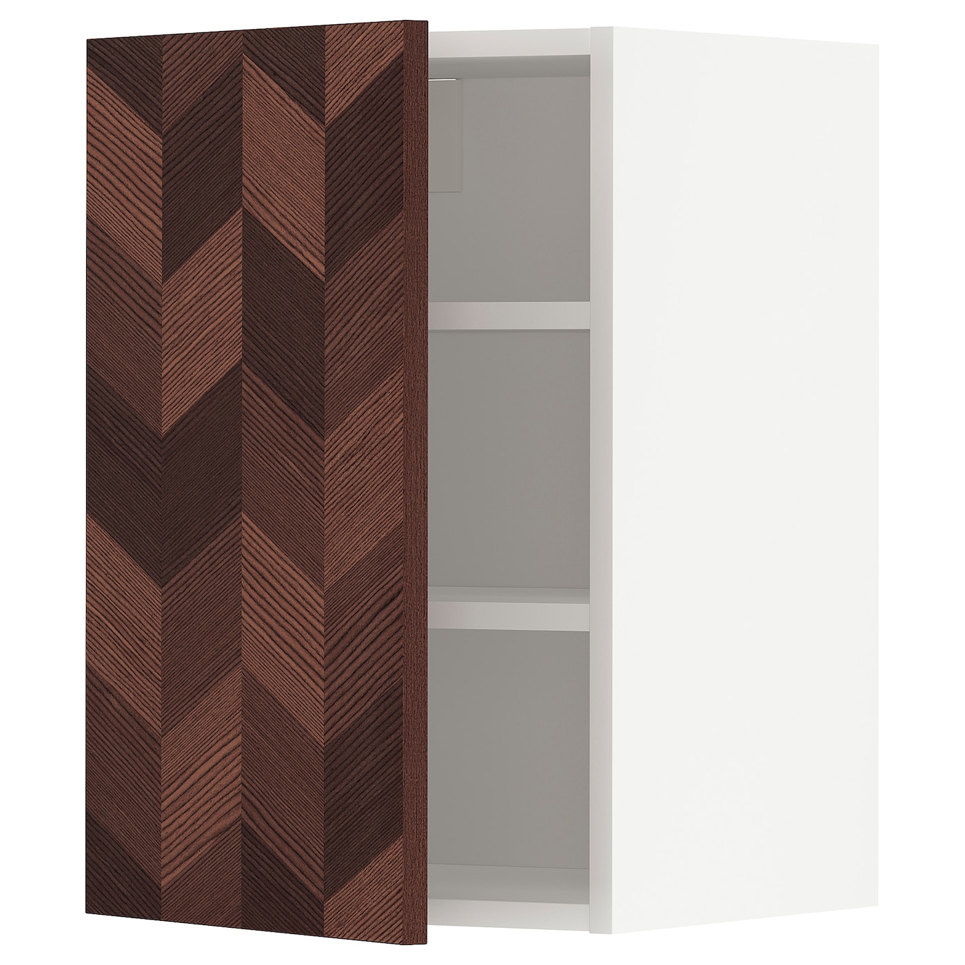 METOD Навісна шафа з полицями - білий Hasslarp / коричневий візерунок 40x60 см