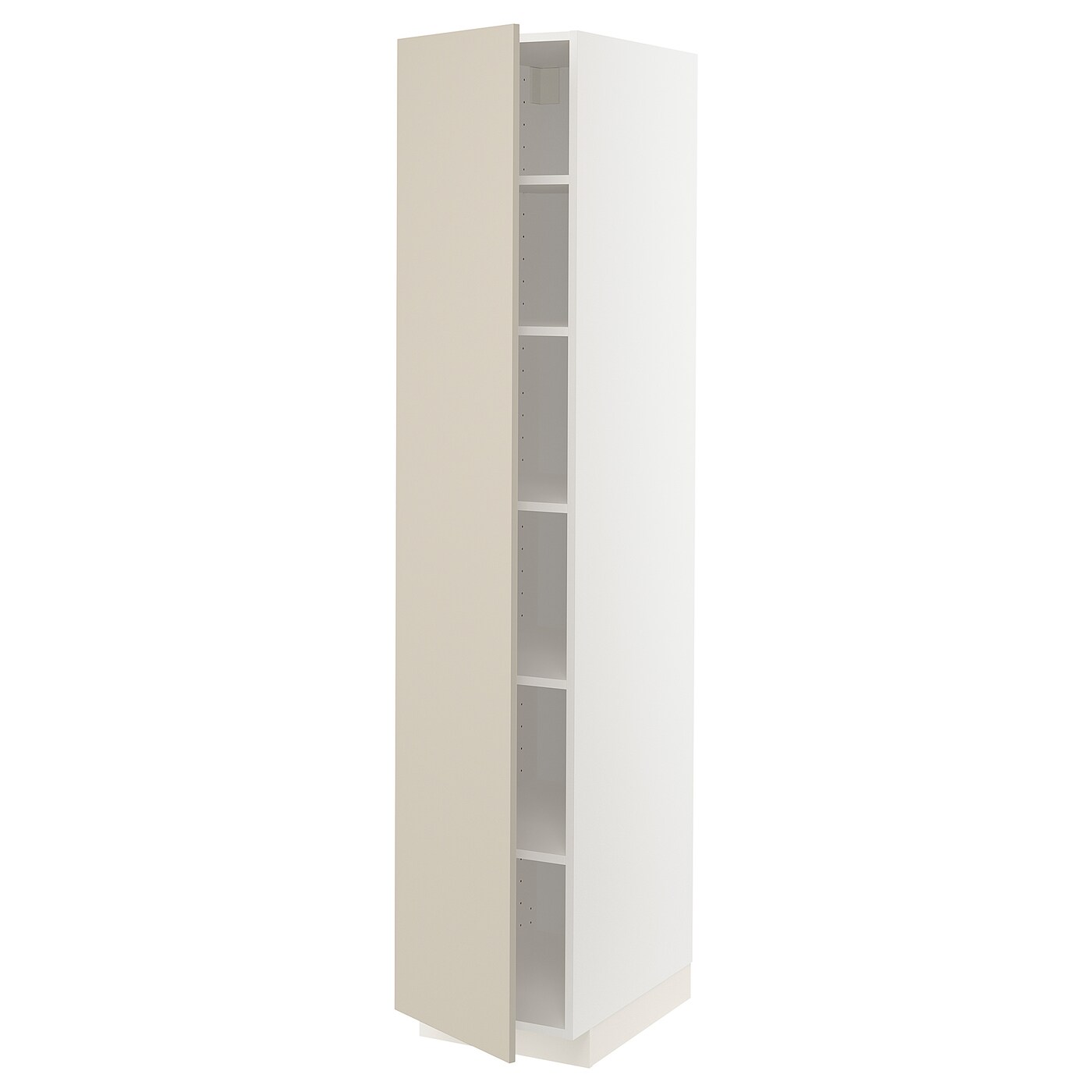 ИКЕА METOD Висока шафа / полиці - білий / Havstorp бежевий 40x60x200 см, 094.629.73