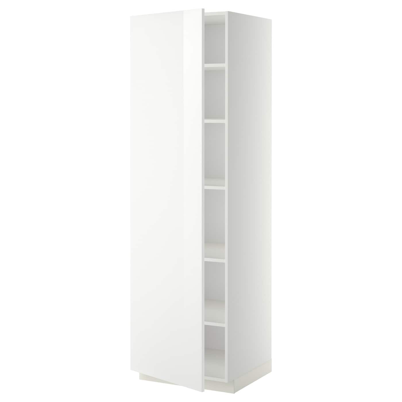 ИКЕА МЕТОД Висока шафа / полиці - білий / Ringhult білий 60x60x200 см, 094.576.98