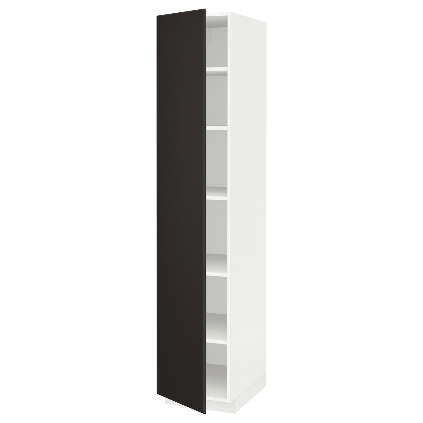 ИКЕА METOD Висока шафа / полиці - білий / Kungsbacka антрацит 40x60x200 см, 094.666.12