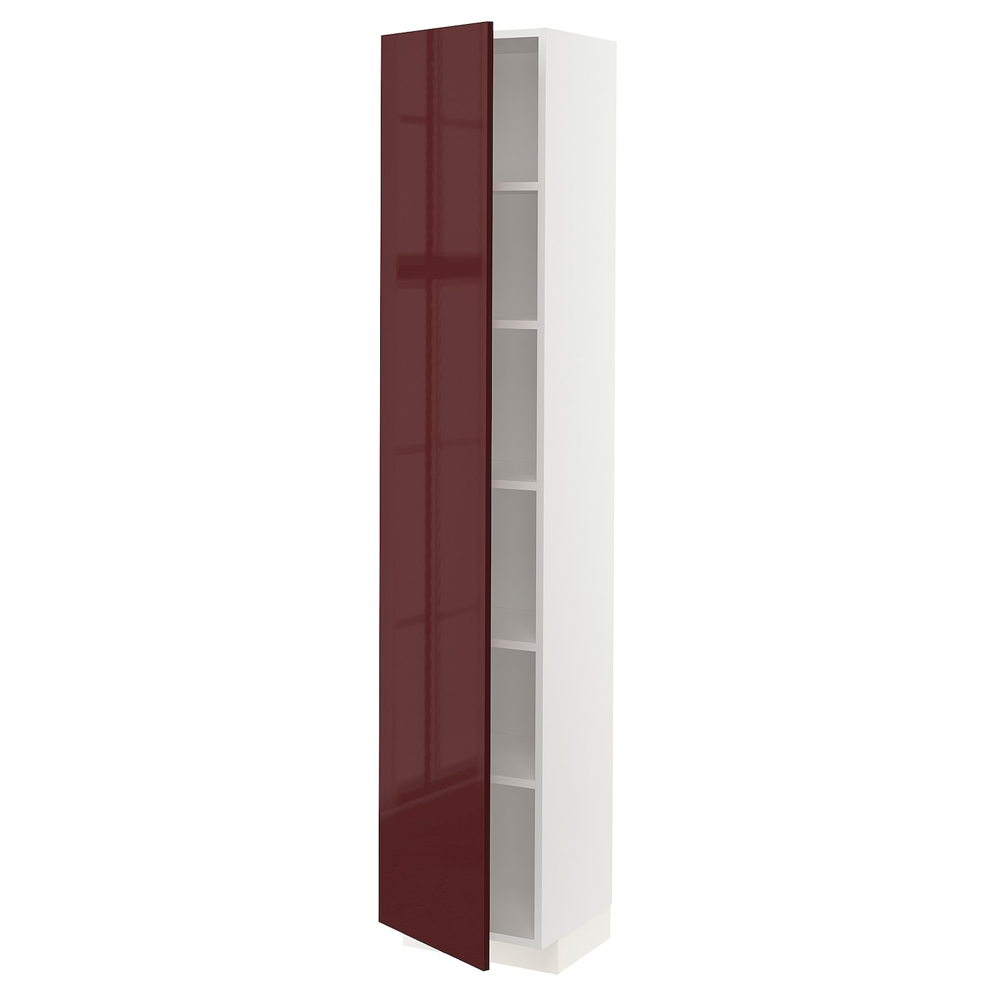СПОСІБ Висока шафа / полиці - білий Kallarp / глянсовий червоно-коричневий 40x37x200 см