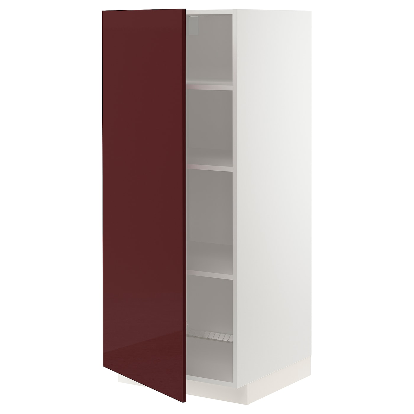 ИКЕА METOD Висока шафа / полиці - білий Kallarp / глянсовий червоно-коричневий 60x60x140 см, 094.588.29