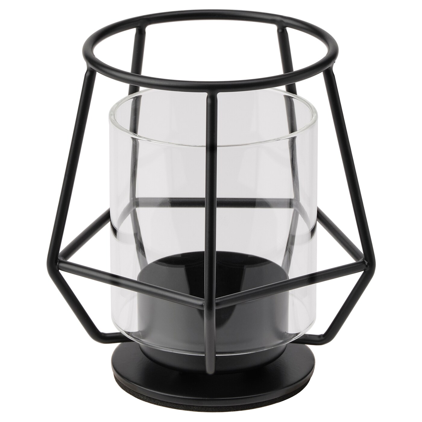 ИКЕА Підставка для чайних свічок PÄRLBAND - чорна 10 см, 004.643.68
