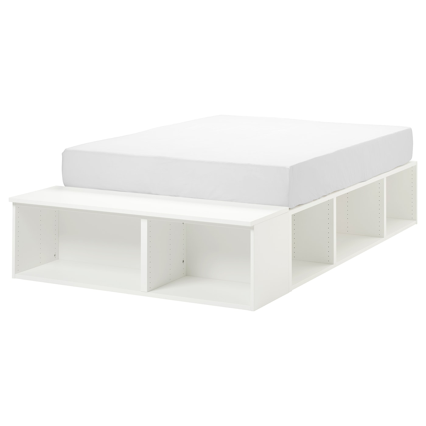 ИКЕА ПЛАЦА Каркас ліжка з шафами - білий, 140х200 см, 104.530.86