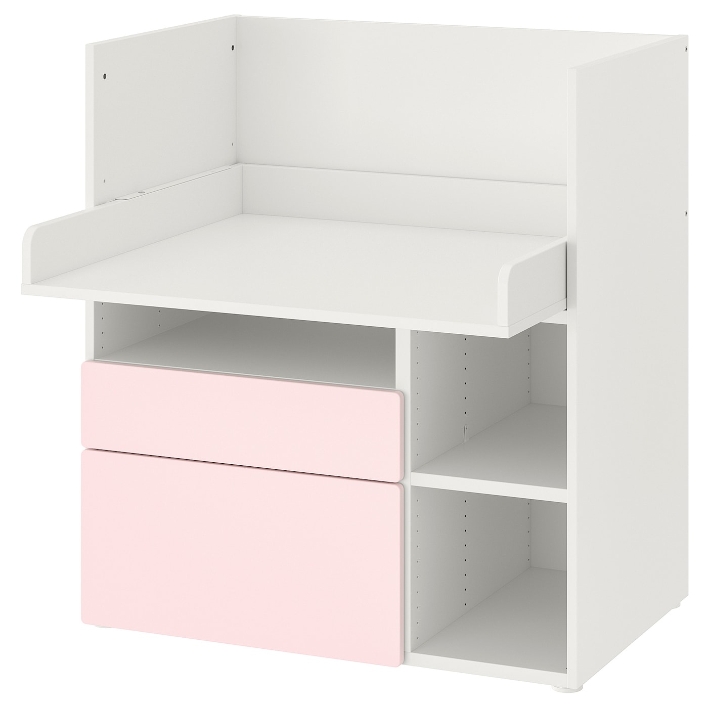 ИКЕА SMÅSTAD Письмовий стіл - білий ніжно-рожевий / з 2 ящиками 90x79x100 см, 093.922.54