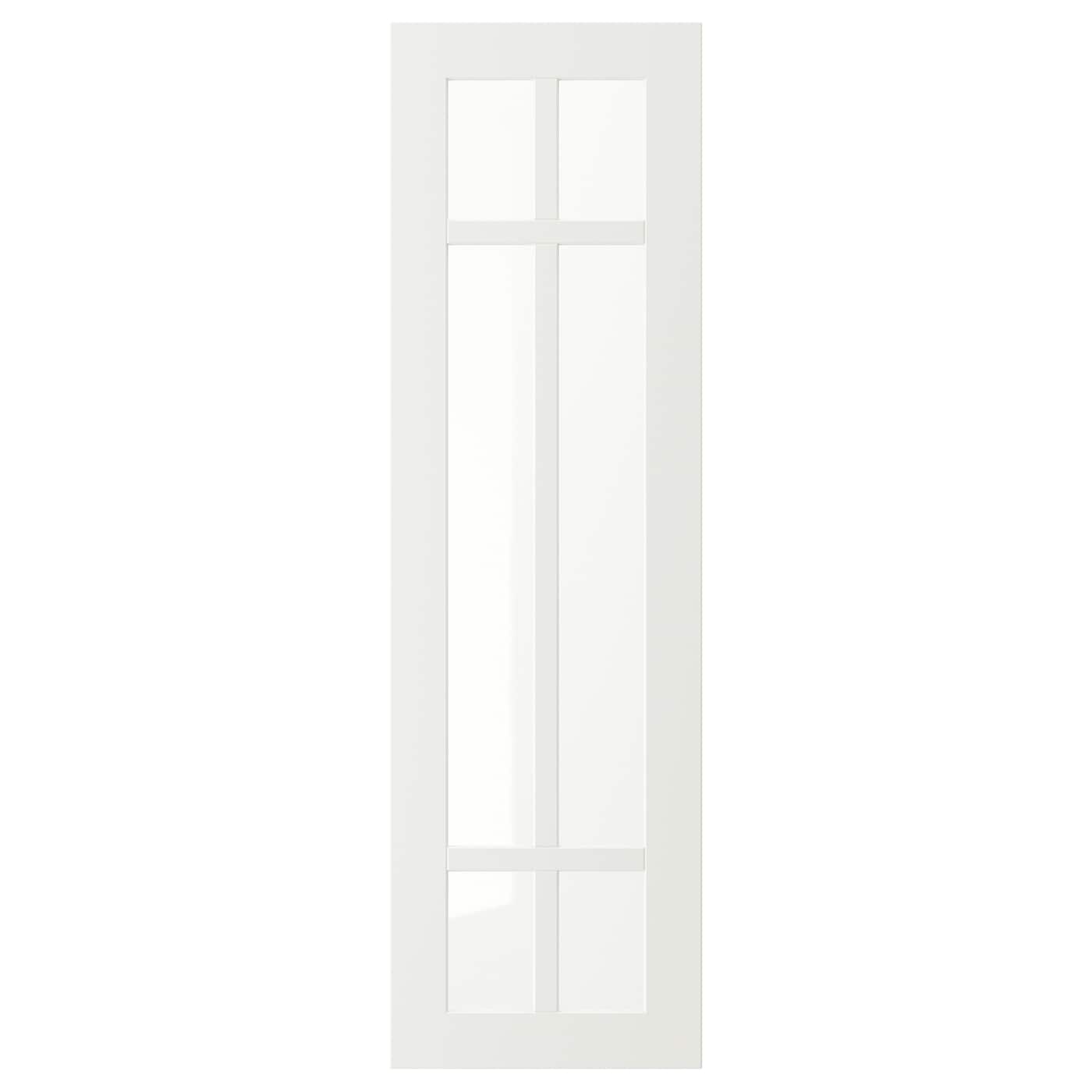 ИКЕА Скляні двері STENSUND - білі 30x100 см, 004.505.83