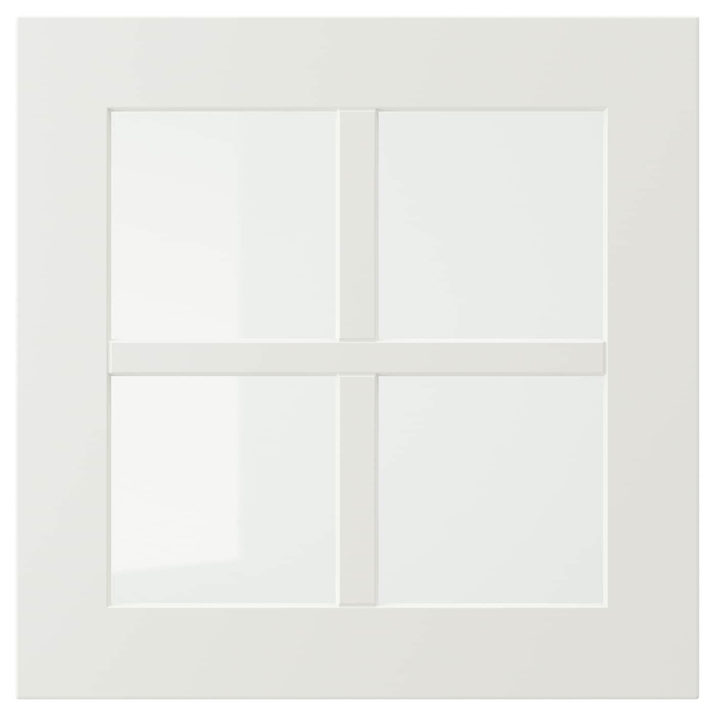ИКЕА STENSUND Скляні двері - білі 40х40 см, 104.505.87