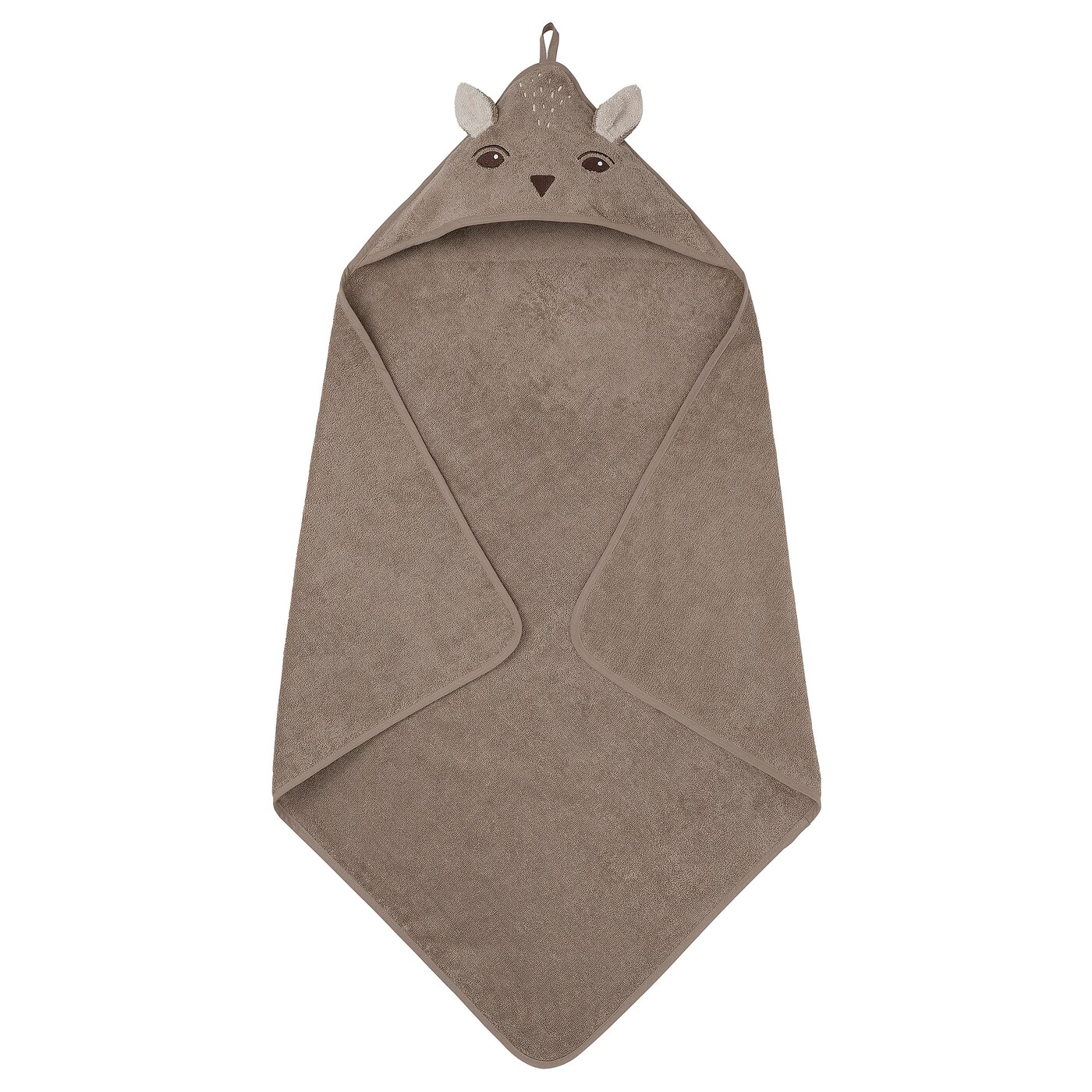 ИКЕА TROLLDOM Дитячий рушник з капюшоном - олень / коричневий 80х80 см, 005.143.92