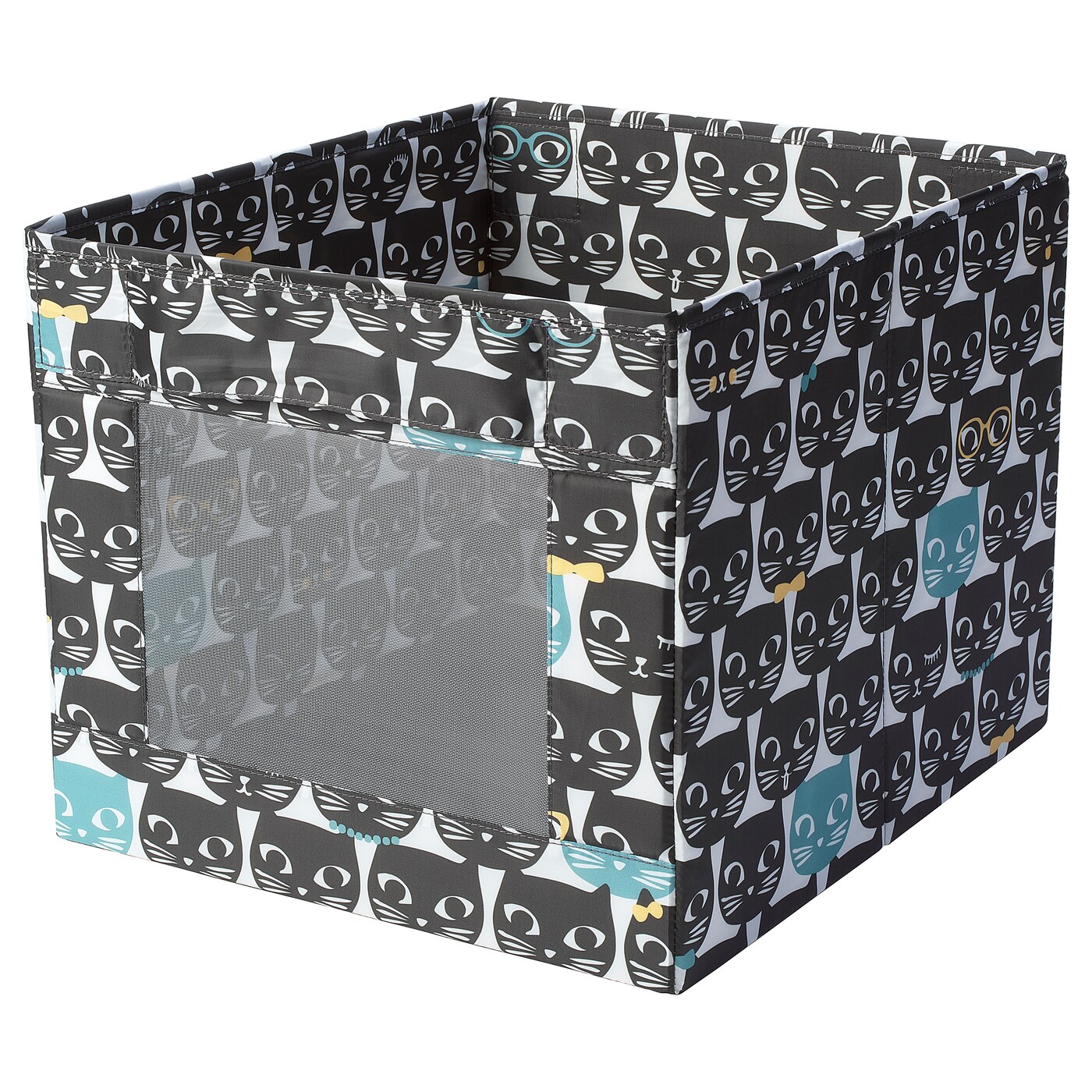 ИКЕА Коробка UPPRYMD - білий / чорний дизайн 38x42x33 см, 104.622.98