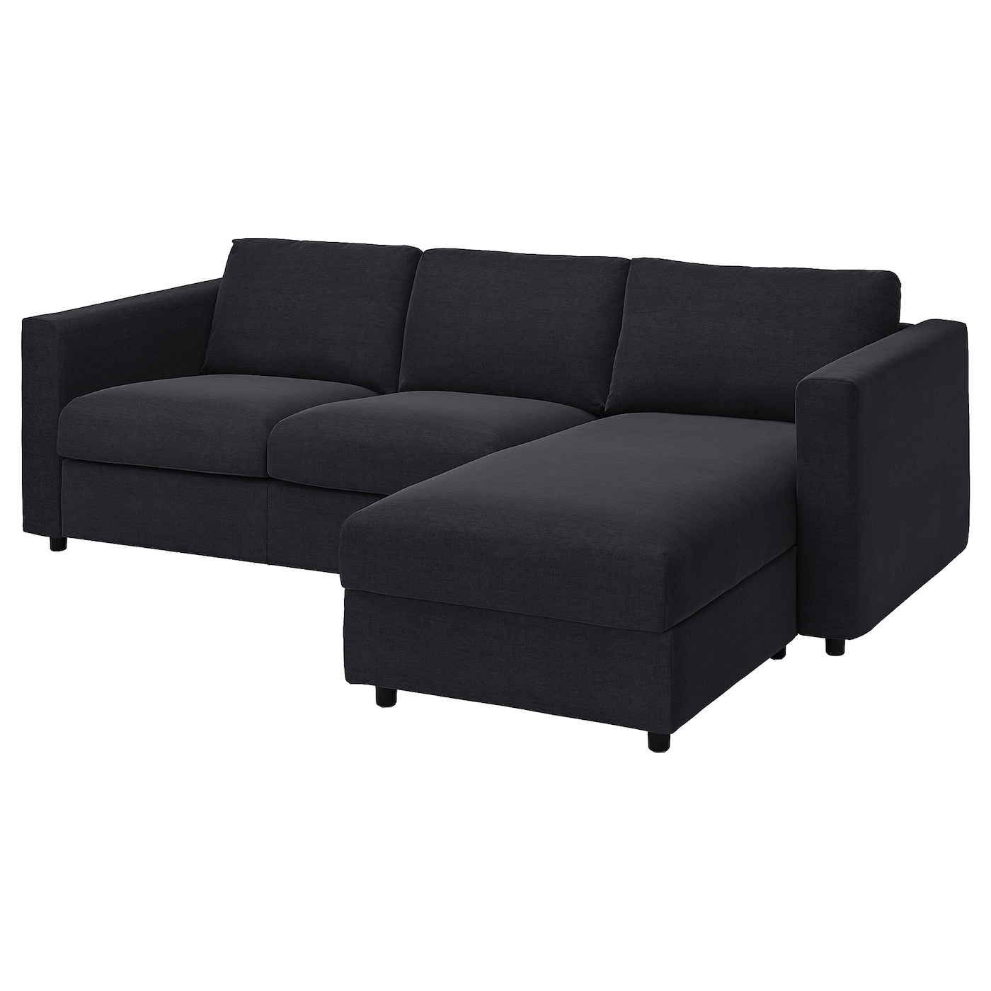 ИКЕА VIMLE 3-місний диван з шезлонгом - Saxemara чорно-синій, 093.991.42